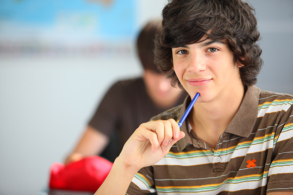 Teenage Boy in classroom